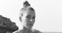 Sinem Kobal hayranlarına kumsaldan