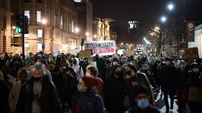 İngiltere’de Sarah Everard protestosu