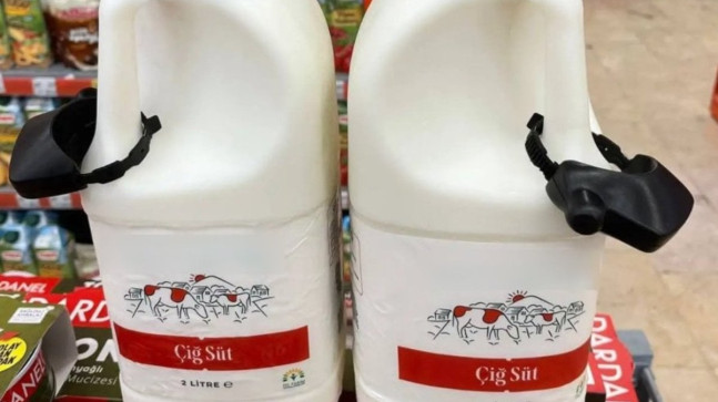 Markette süte alarm taktılar
