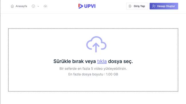 Video Yükleme Servisi Upvi Yayın Hayatına Başladı