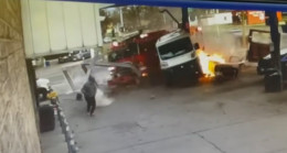 ABD’de itfaiye aracının dehşet saçtığı anlar